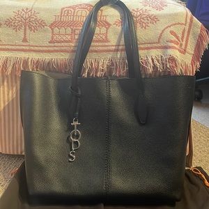 Tod's Joy Leather Tote Bag (Authentic) Black NWOT